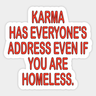 Karma inspirational faith shirt Sticker